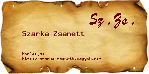 Szarka Zsanett névjegykártya