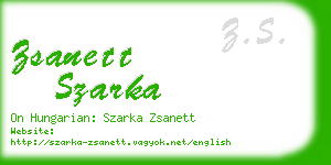 zsanett szarka business card